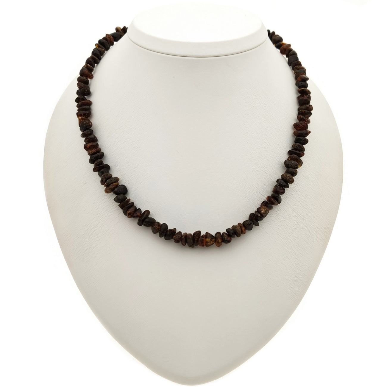 Бусы "Галька" из янтаря